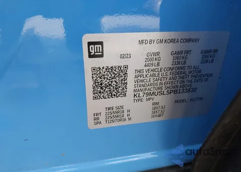 2023 Chevrolet Trailblazer Awd Rs from USA, damaged, VIN KL79MUSL5PB133830